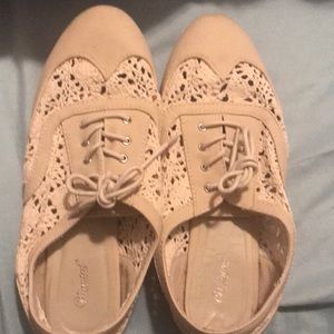 Beige Oxfords